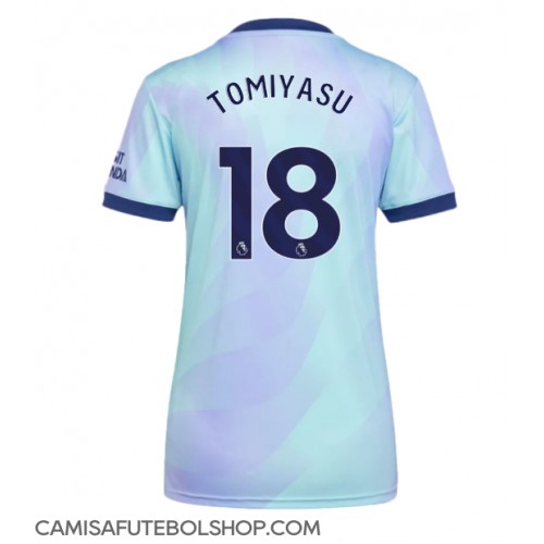 Camisa de time de futebol Arsenal Takehiro Tomiyasu #18 Replicas 3º Equipamento Feminina 2024-25 Manga Curta